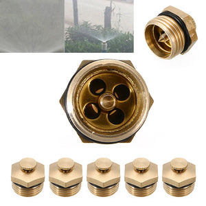 1pc Golden Brass Sprayer Nozzle Fountain Nozzle Drip Agricultural Sprinklers Head for Garden Lawn Watering Mayitr